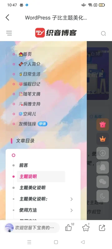 求助，侧边栏背景怎么改成这样？-zibll子比社区