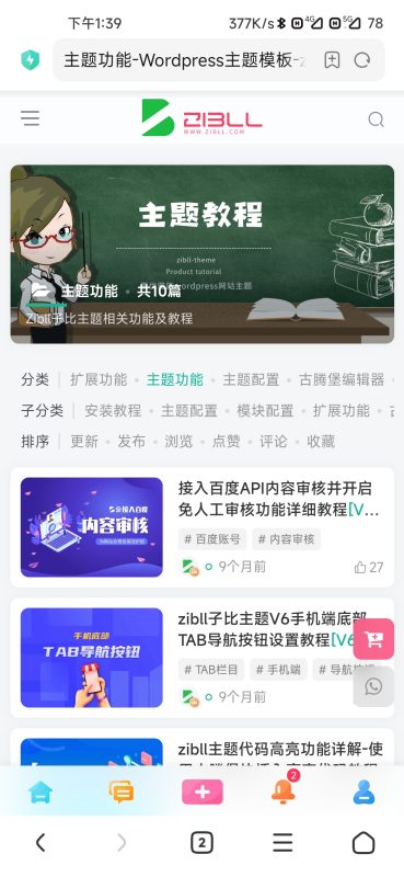 咱这种分类页面下面的分类选项是怎么设置的?-zibll子比社区