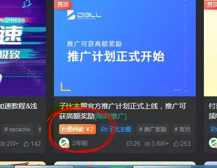 子比首页文章缩略图下的付费阅读或付费资源等字样如何屏蔽不显示-zibll子比社区