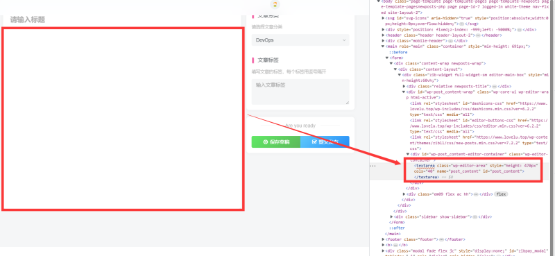 安装md插件后，前端发布文章、帖子不显示富文本编辑器-zibll子比社区