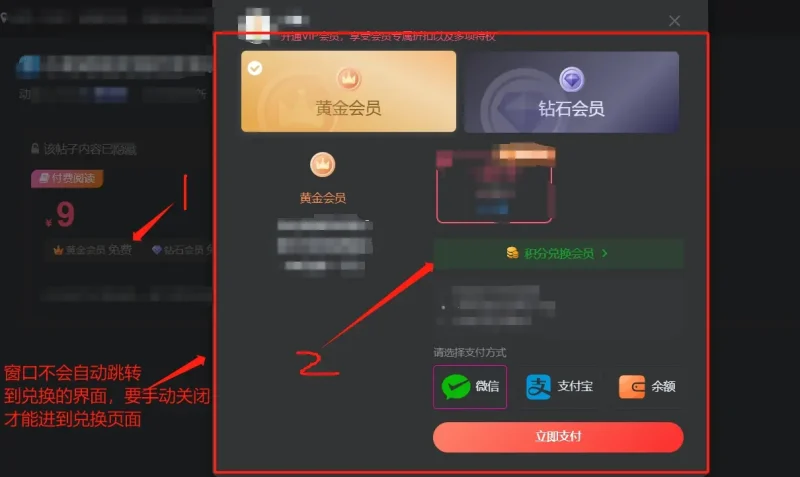 老唐大大，积分兑换vip出bug了，兑换弹出跑到开通vip的下面去了-zibll子比社区