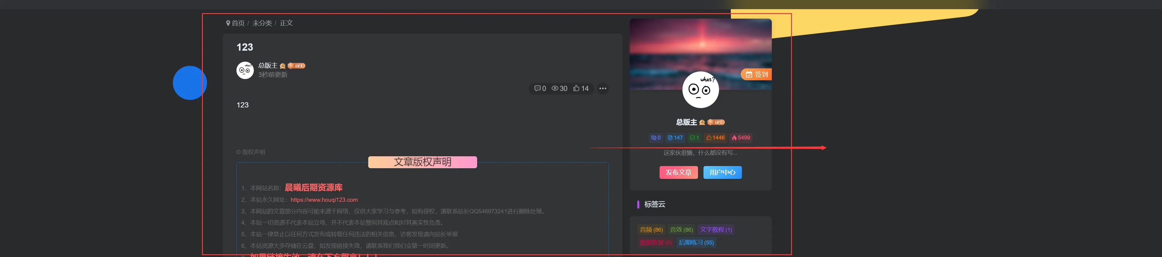 求教!如何让文章页居中-zibll子比社区