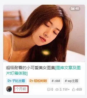 如何隐藏文章卡片的发布时间-zibll子比社区