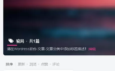 标签页默认简介怎么修改-zibll子比社区