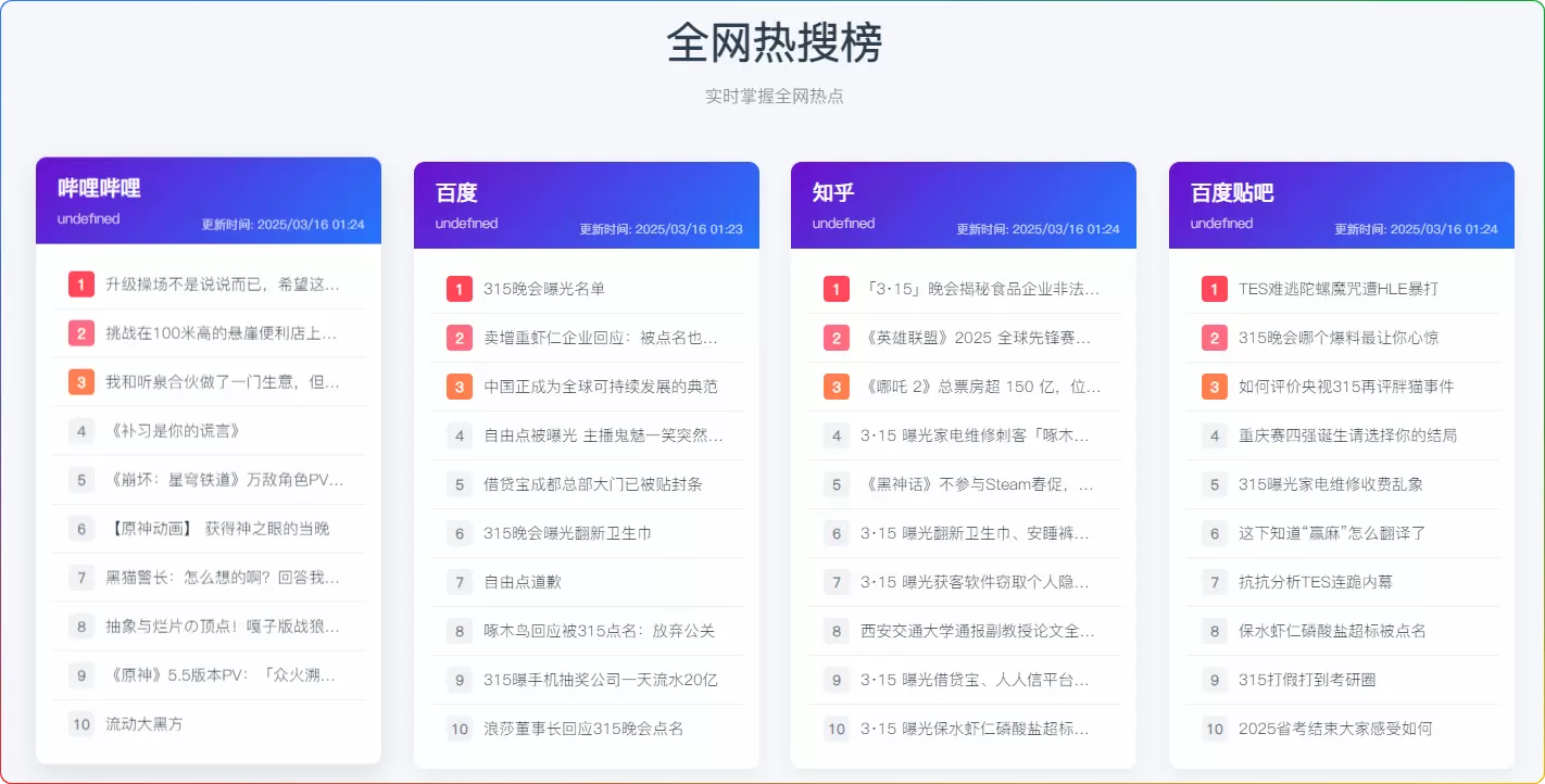Zibll 子比主题添加全网热搜榜单教程 适合任何WordPress网站-zibll子比社区