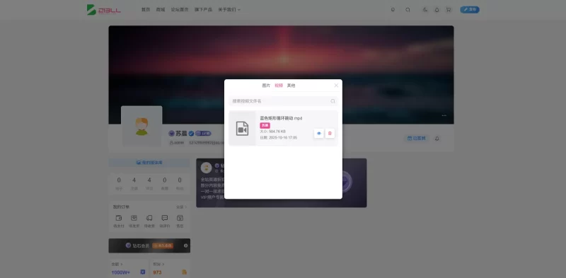 子比主题用户媒体管理插件-zibll子比社区