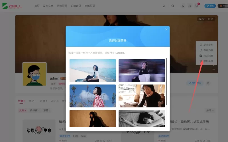 Dahai 子比插件-预设头像/背景-zibll子比社区
