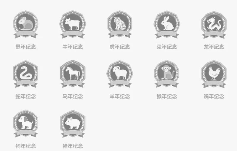 没看到有生肖纪念的勋章，就弄了一套，共12个-zibll子比社区