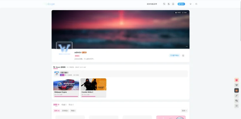 Zibll 子比主题 Steam 游戏库插件-zibll子比社区